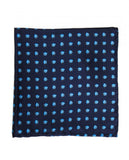 Lenço de Bolso 100% Seda em Azul Escuro