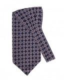 Lenço Ascot 100% Seda em Azul Escuro