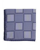 Lenço de Bolso 100% Seda em Azul Escuro