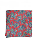 Red Pocket Squares 100% Silk